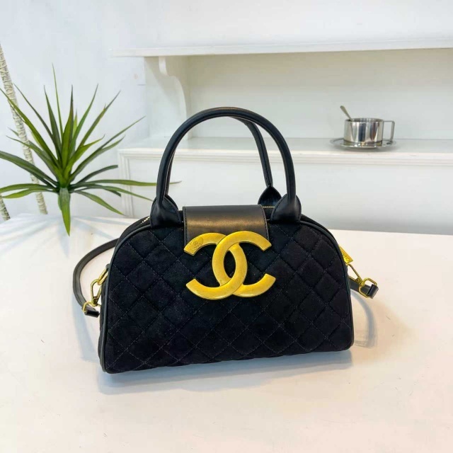 Metal Logo Suede Women Crossbody Bags