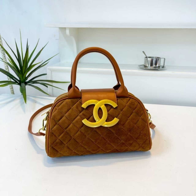 Metal Logo Suede Women Crossbody Bags