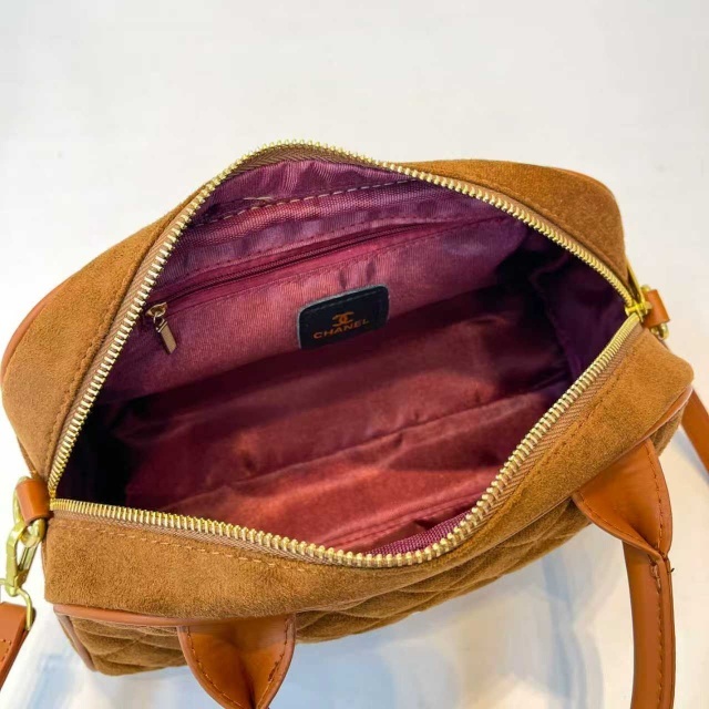 Metal Logo Suede Women Crossbody Bags