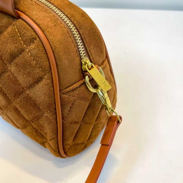 Metal Logo Suede Women Crossbody Bags