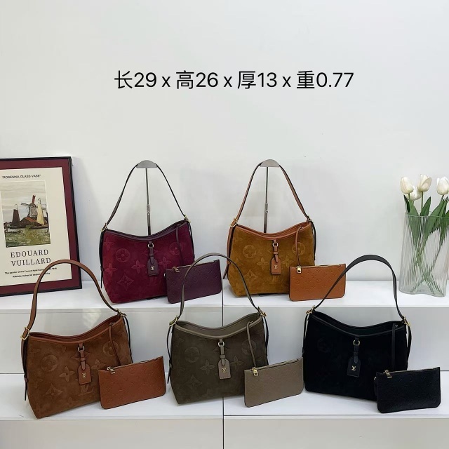 Fashion Embossing Luxury Suede Handbags