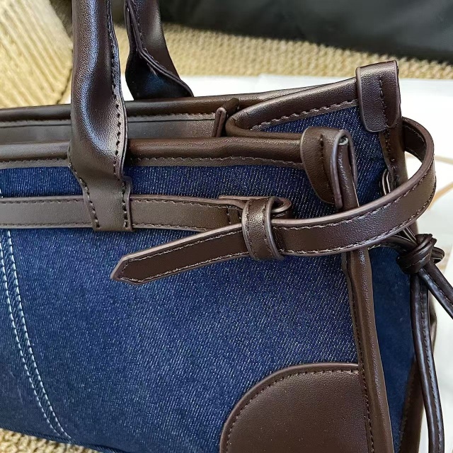 Fashion Logo Denim Spliced Crossbody Handbags