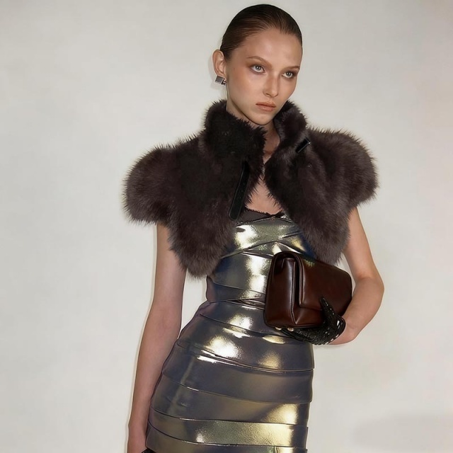 Furry Cropped Sleeveless Tie-up Top