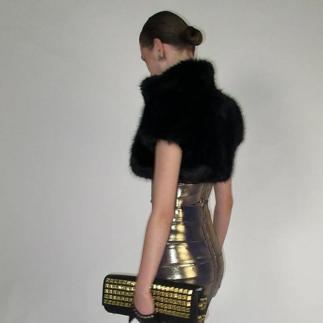 Furry Cropped Sleeveless Tie-up Top