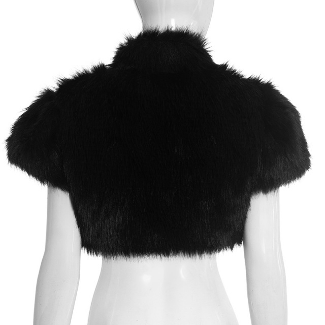 Furry Cropped Sleeveless Tie-up Top