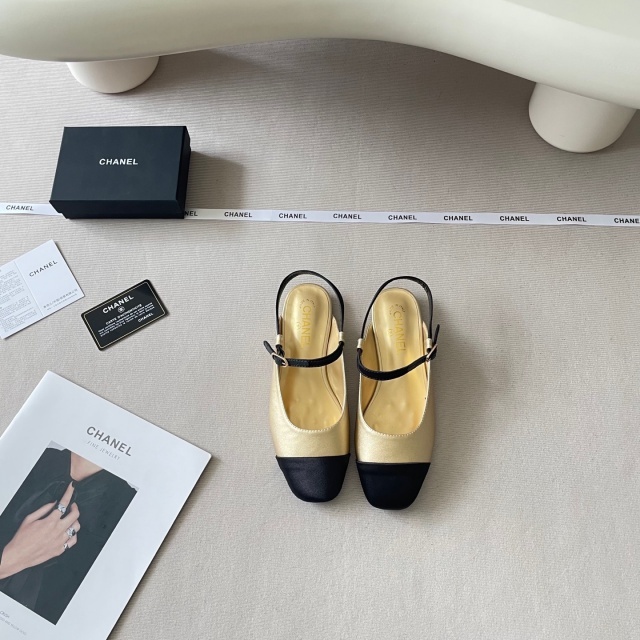 Luxury Fashion Color Block Backless Sandals