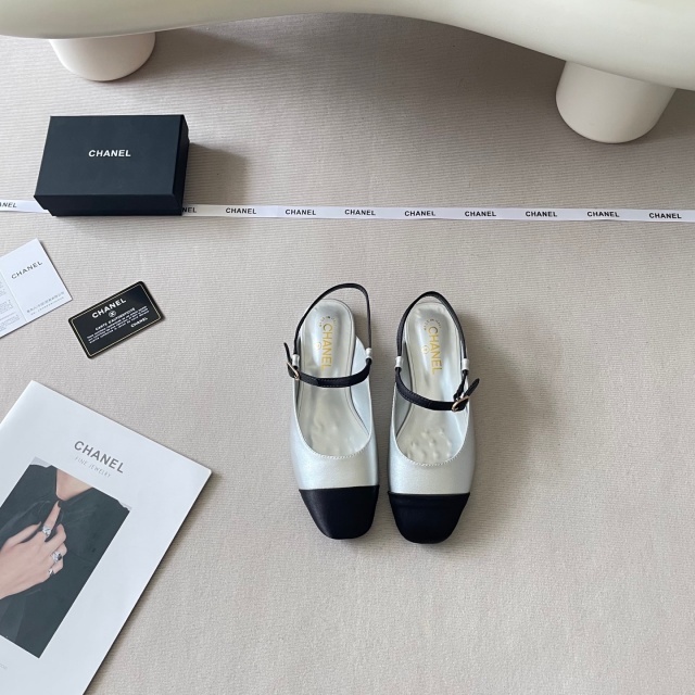 Luxury Fashion Color Block Backless Sandals