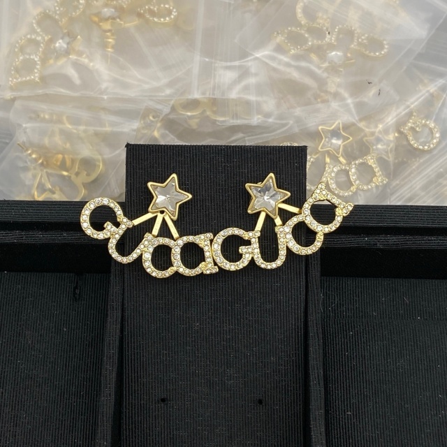 The Stars Diamond Letters Earrings