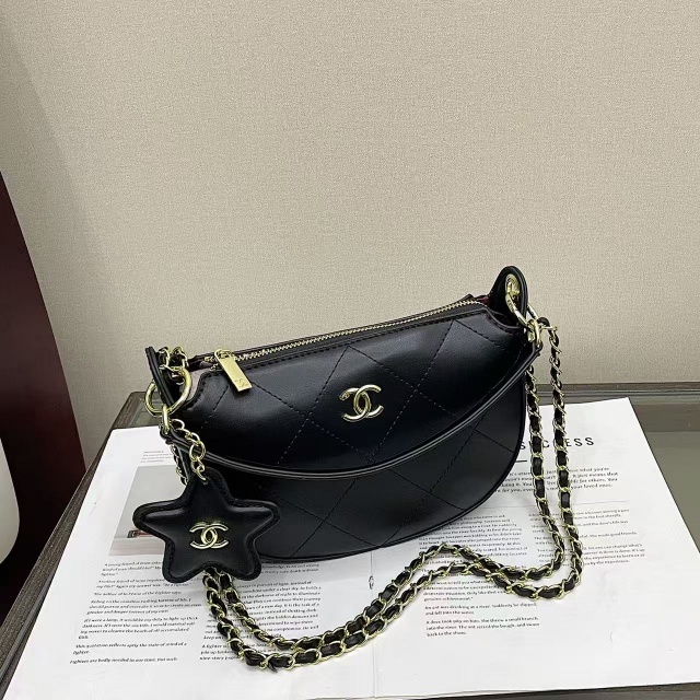 Fashion Leather Metal Logo Women Luxury Purses