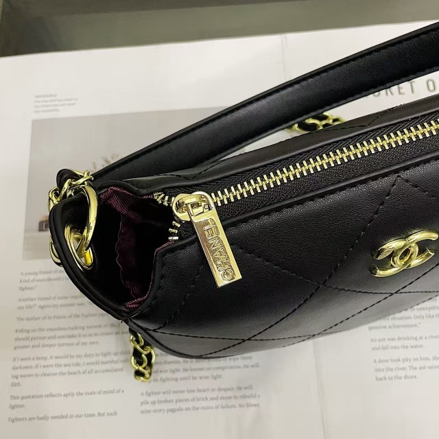 Fashion Leather Metal Logo Women Luxury Purses
