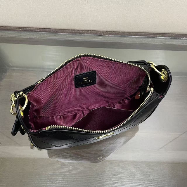 Fashion Leather Metal Logo Women Luxury Purses