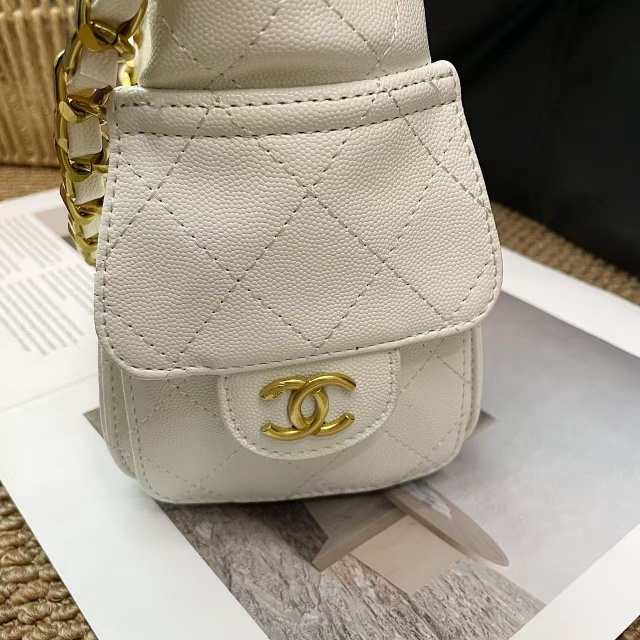 Metal Logo Leather Women Shoulder Bags