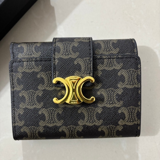 Fashion Metal Logo Luxury Women Wallets