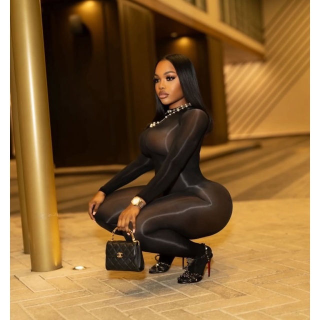 See Through Sheer Mesh Tight Lingerie Jumpsuit