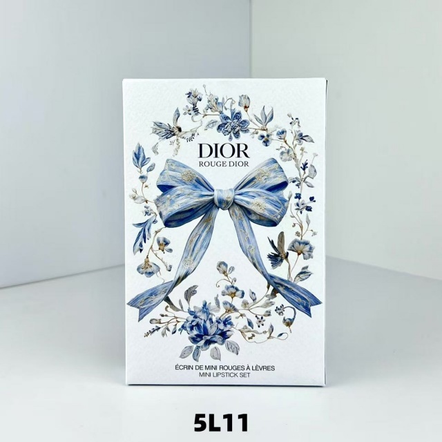 Bow-shaped Blue and Gold Lipstick Sample Set (4 pieces)