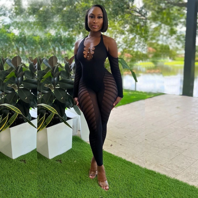 High Elastic Halter Neck Lingerie Jumpsuit