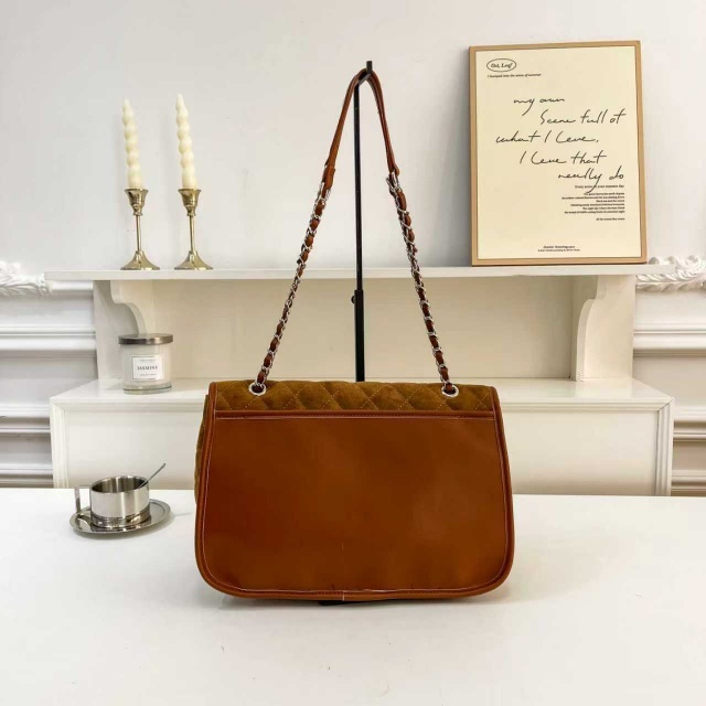 Metal Logo Fashion Suede Women Purses