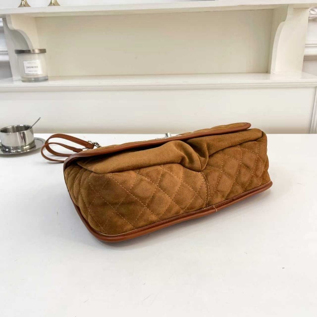 Metal Logo Fashion Suede Women Purses