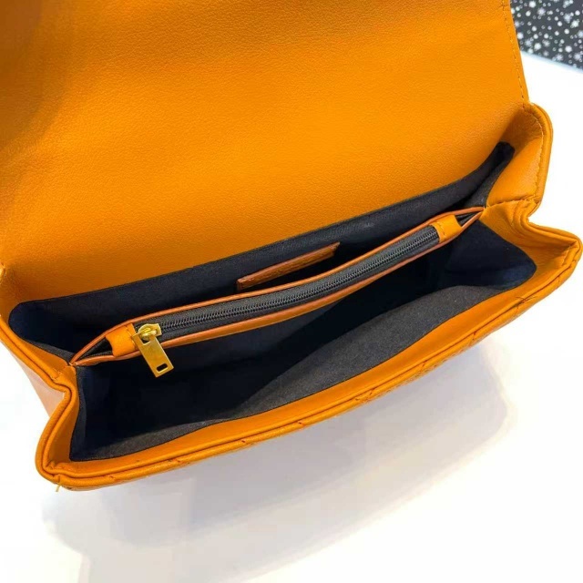 Metal Logo Leather Chained Women Messenger Bags