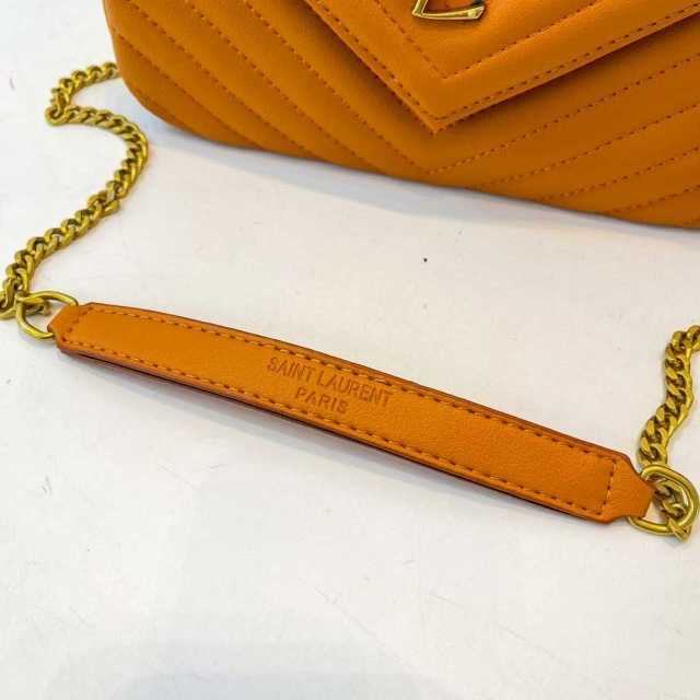 Metal Logo Leather Chained Women Messenger Bags