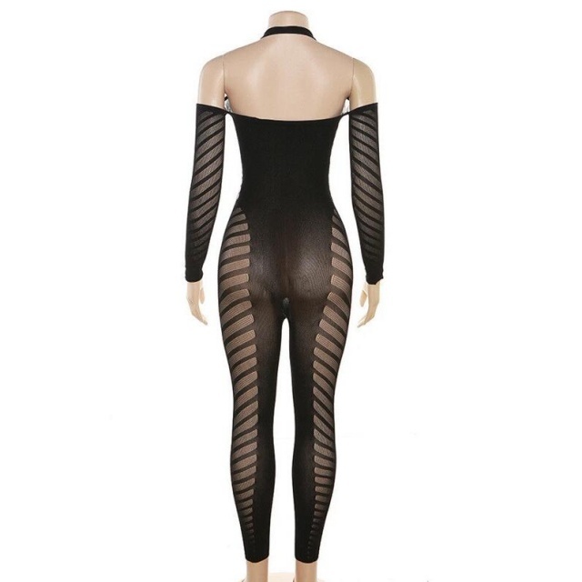 High Elastic Halter Neck Lingerie Jumpsuit