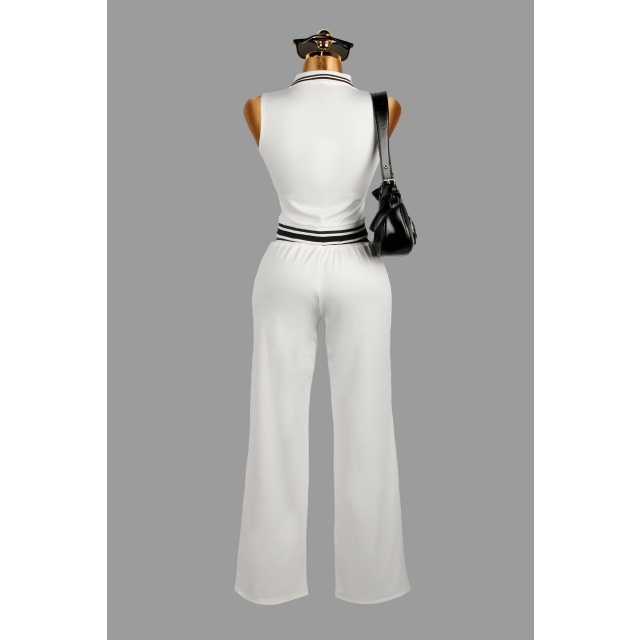 Activewear Sleeveless Tops Two Pieces Pant Set