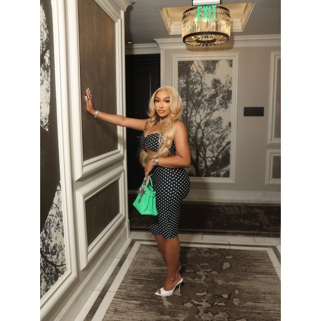 Dots Printed Halter Neck Top Skinny Cropped Pant Set