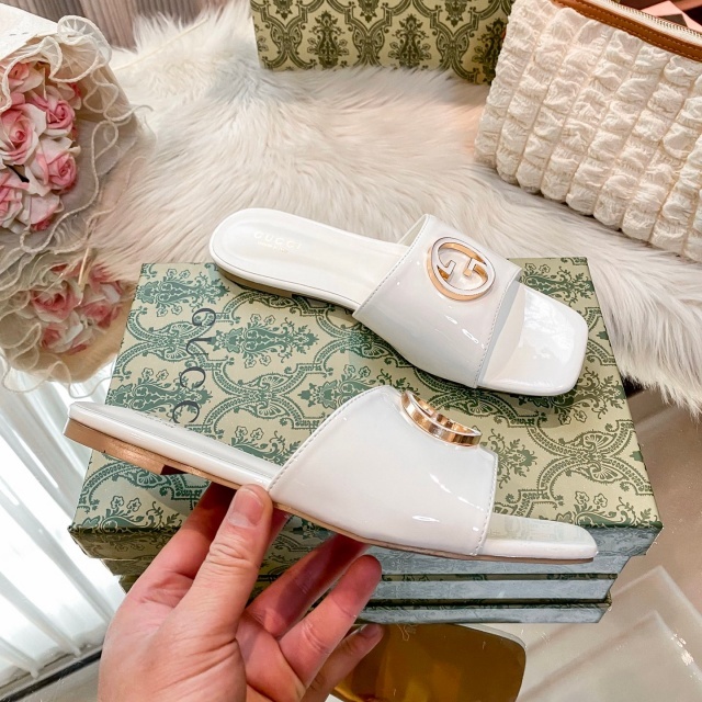 Leather Fashion Women Casual Slippers