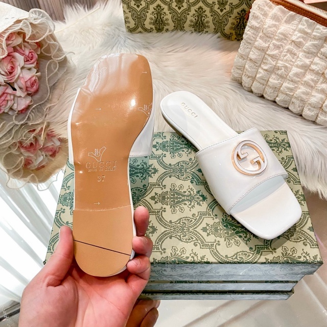 Leather Fashion Women Casual Slippers