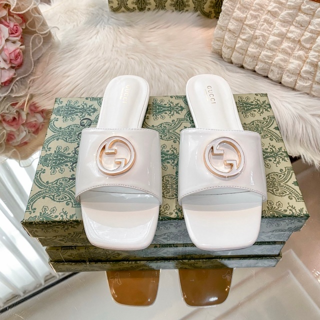 Leather Fashion Women Casual Slippers