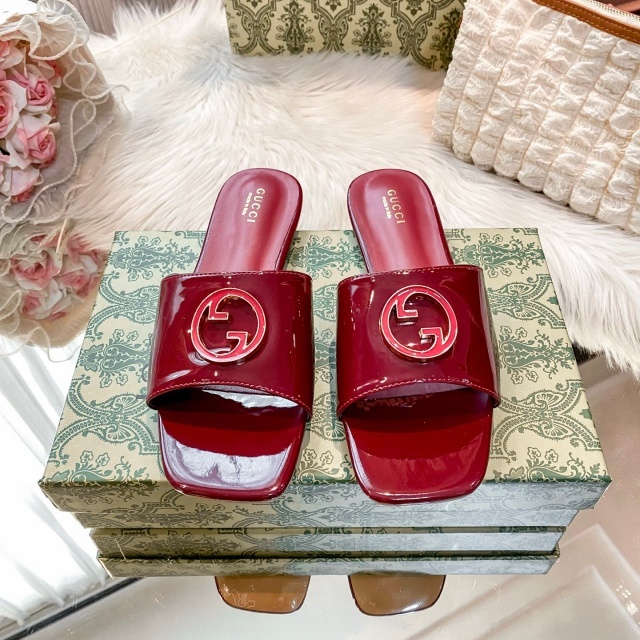 Leather Fashion Women Casual Slippers