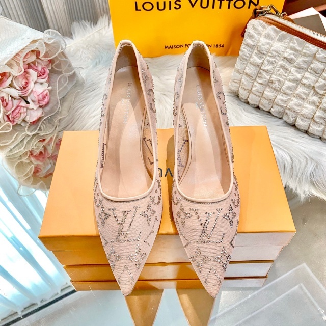 Luxury Fashion Rhinestones Mesh High Heels