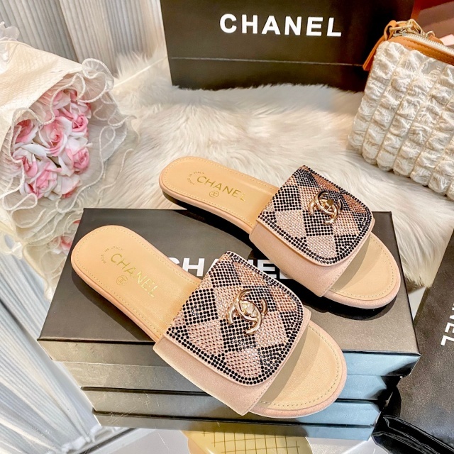 Luxury Fashion Rhinestones Women Casual Slippers