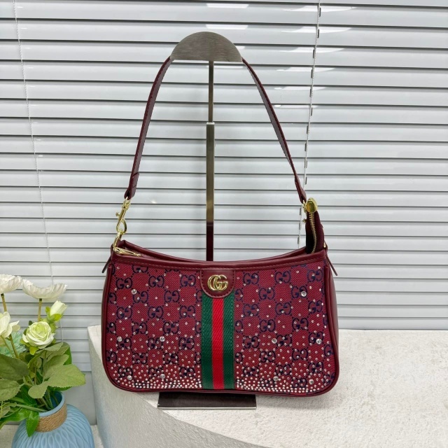 Rhinestones Fashion Leather Crossbody Handbags