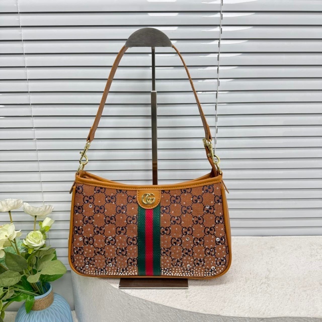 Rhinestones Fashion Leather Crossbody Handbags