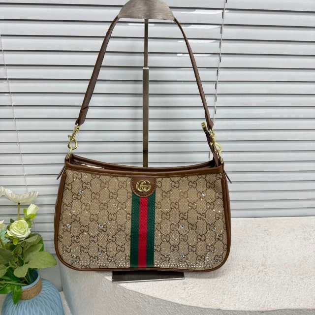 Rhinestones Fashion Leather Crossbody Handbags