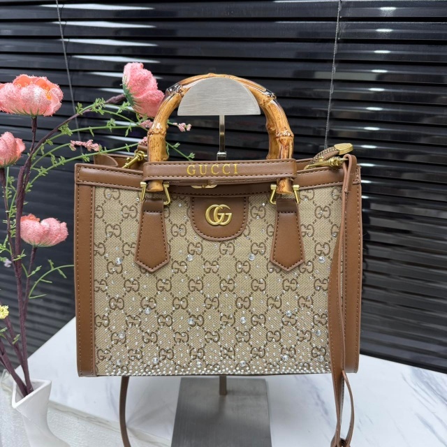 Rhinestones Leather Luxury Crossbody Handbags
