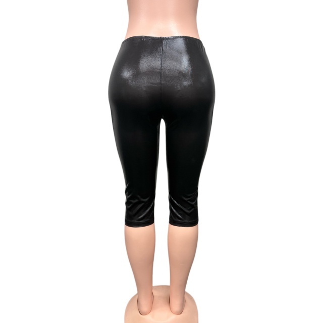 Plunging V Neck Teddies Top Knee-length Pant Set