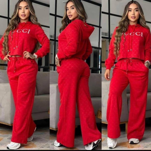 Fashion Hooded Top Women Jogging Suit
