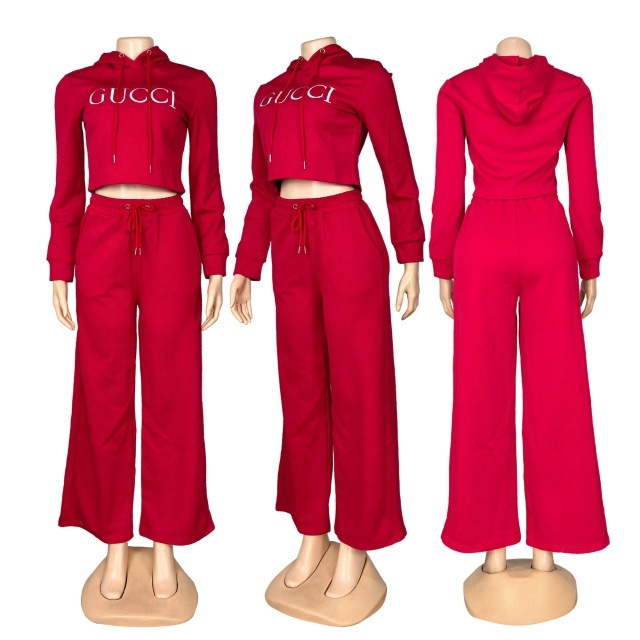 Fashion Hooded Top Women Jogging Suit