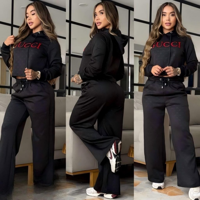 Fashion Hooded Top Women Jogging Suit