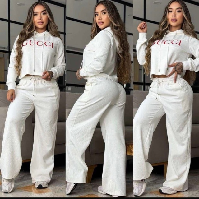 Fashion Hooded Top Women Jogging Suit
