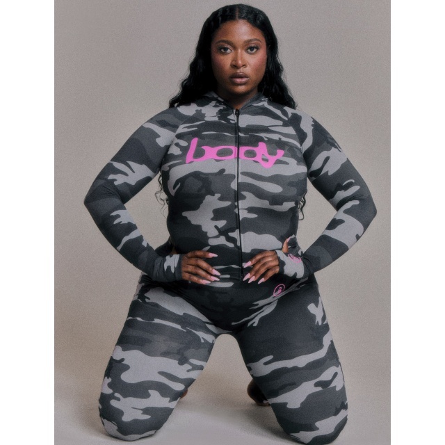 Letters Printed Hooded Top Casual Pant Set