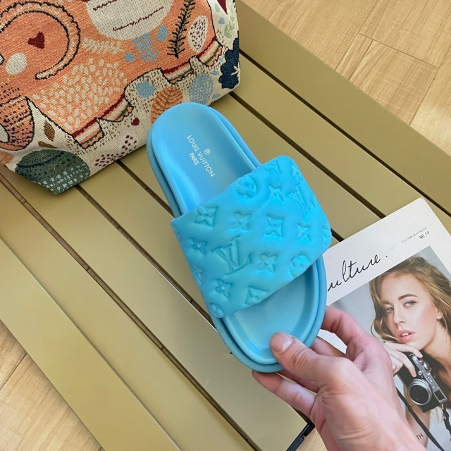 Fashion Women Candy Color Velcro Flat Slides