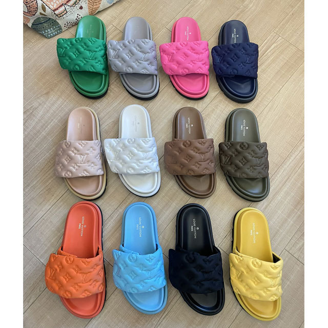 Fashion Women Candy Color Velcro Flat Slides