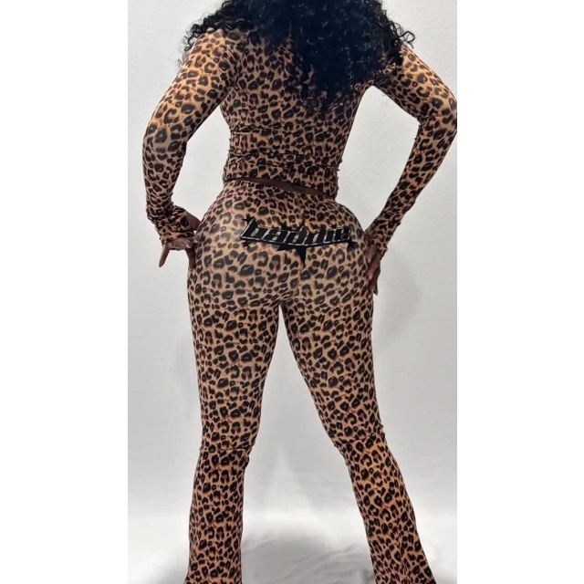 Baddie Printed Hooded Two Pieces Pant Set