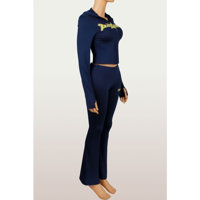 Baddie Printed Hooded Two Pieces Pant Set