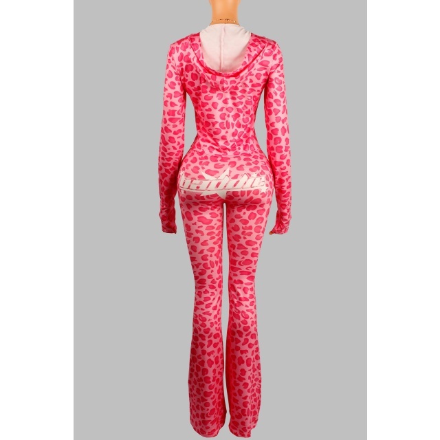Baddie Printed Hooded Two Pieces Pant Set