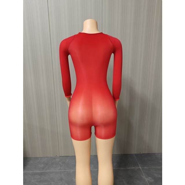 Sheer Mesh Tight Lingerie Romper