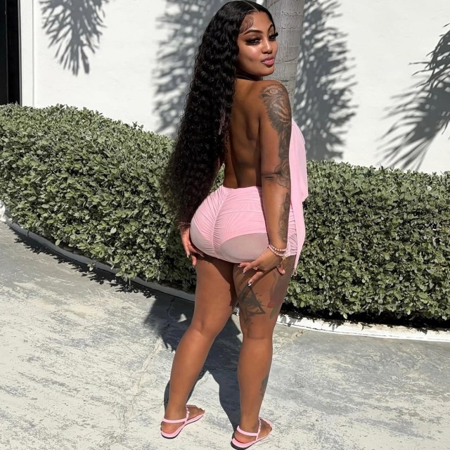 Deep V Neck Sleeveless Backless Mini Dress